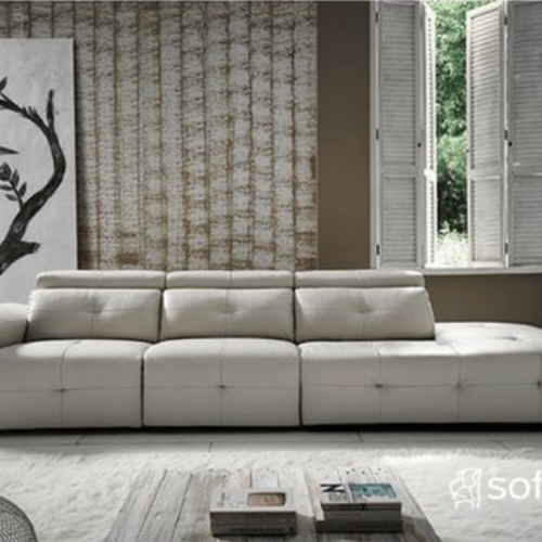 sofa en piel con chaise longue zahara