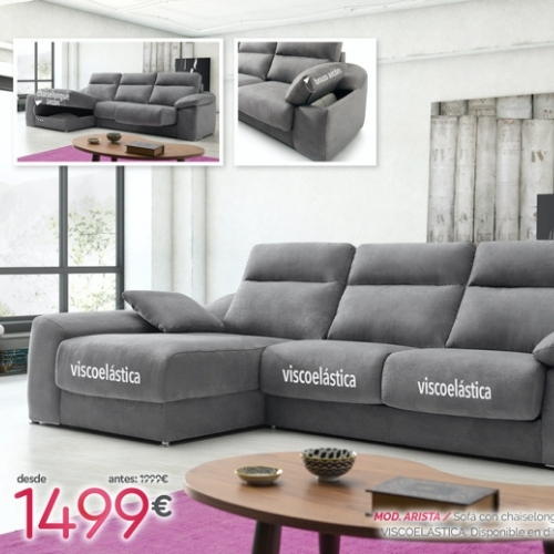 sofa con chaise longue arista