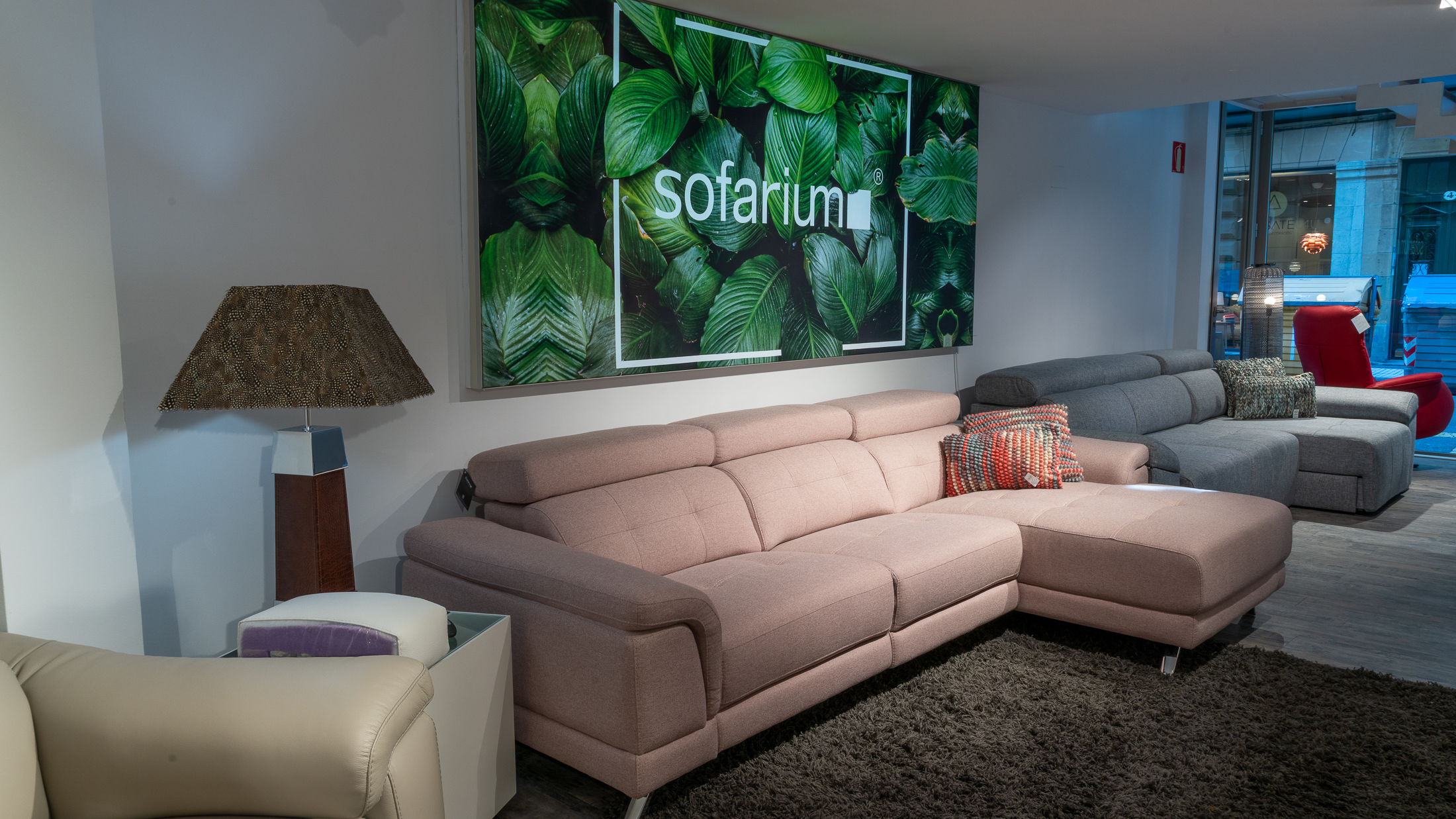 Exposición de sofás en Sofarium Donostia San Sebastián