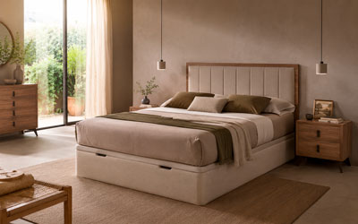 Cabecero y canapé para dormitorio