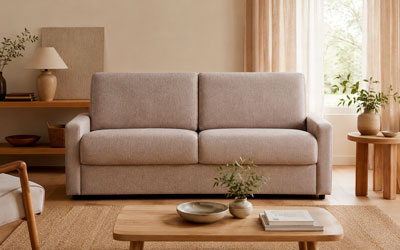 Sofá cama en ambiente contemporáneo